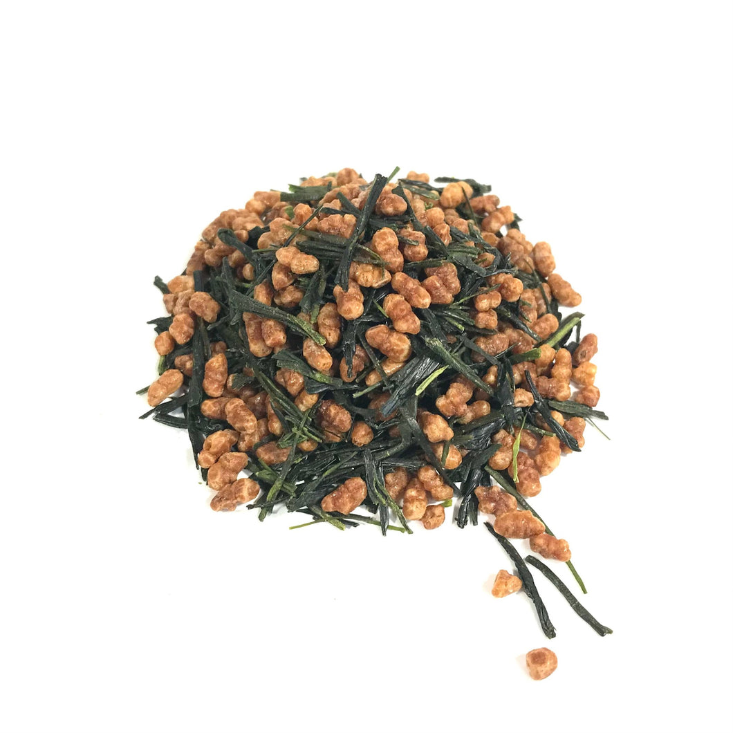 Loose leaf japanese genmaicha green tea